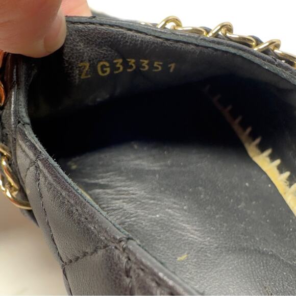 Chanel Lambskin CC Quilted Chain Black Espadrilles 38 - Picture 10 of 12